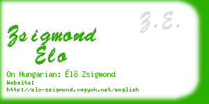 zsigmond elo business card