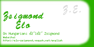 zsigmond elo business card
